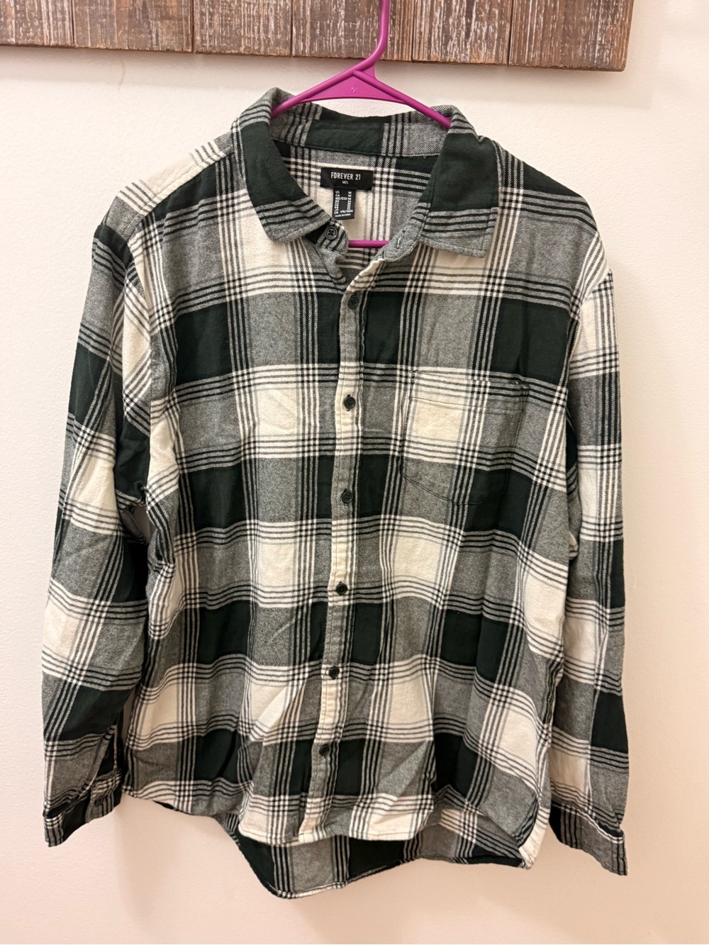 Forever 21 Men's Plaid Button-Up Shirt